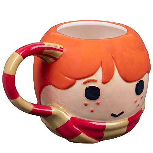 Harry Potter Ron Weasley Figural Ceramic Coffee Mug - Cute Chibi Design With Gryffindor Scarf Handle - 24 Oz - Great Gift For Any Fan #TOP1