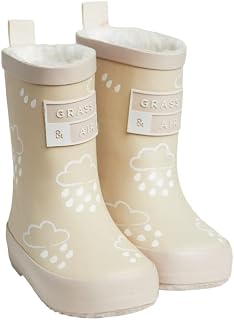 Kids Wellies, Beige Stone Colour-Changing Unisex Kids Winter Wellies, Baby, Toddler, Childrens Rain Boots, Beige Stone