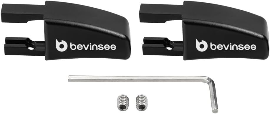 Bevinsee 2pcs Seat Release Lever Knob Latch Handle Left & Right Side Compatible with Ford Mustang 2005-2014 Black Aluminum Seat Back Adjustment, 5R3Z-6362762-AAC