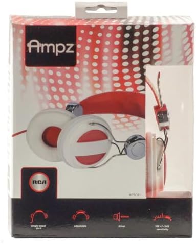 RCA HP5041 Ampz On-Ear Headphones Retail Packaging