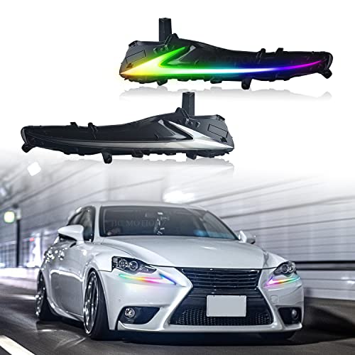 HCMOTIONZ 2013-2016 Day Running Light sequential DRL Compatible with Lexus IS200t IS300 IS350 F-sport 2013-2016 DRL 2pcs（NOT FIT 17-20）