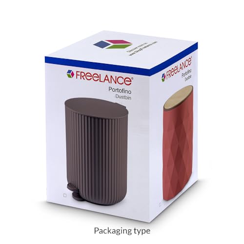 Image of Freelance Portofino Wastebin, Waste Storage Box, Dustbin, Trash Can, Brown