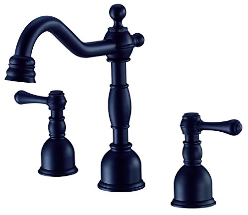 Danze D303157BS Opulence Widespread Bathroom Faucet with Metal Touch-Down Drain, Satin Black