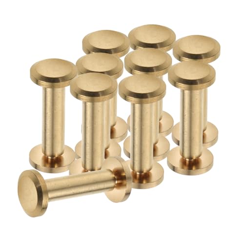 IWOWHERO Sturdy Binding Screws Set 10pcs Screw Rivet for Leather Saddles Scrapbook Binder Accessory