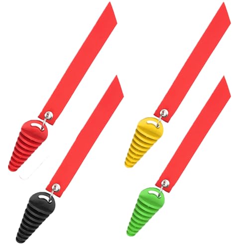 GERUI 4 Stück Auspuffreinigungsstopf, Universal Offroad Motorrad Endrohr, wasserdichter Gummistopfen, Auspuffstopfen, Motorrad Auspuffdämpfer 15mm-38mm (schwarz, rot, gelb, grün)