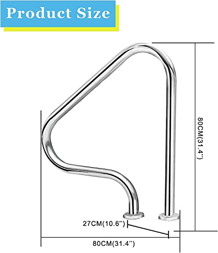 Main courante de piscine facile à monter avec accessoires de fixation - 8