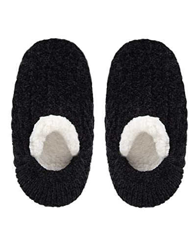 Memoi Classic Cable Knit Chenille Non-Skid Slipper Pink M-L #TOP5