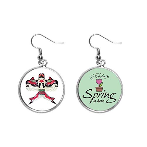 Pendientes de primavera con cometa china tradicional para looks de invitada