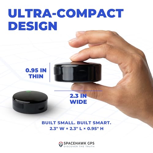 SpaceHawk GPS Tracker - Real-Time Mini GPS System. Hidden GPS Tracking Device for Cars, Trucks, Trailers, Assets & Fleet Vehicles. Waterproof Portable GPS Tracker with Magnet & Long Battery.