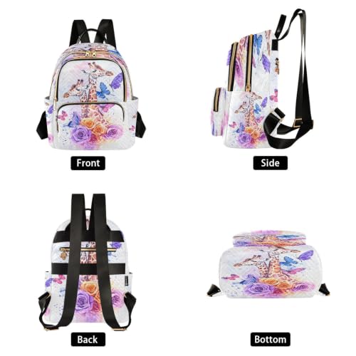Bolso casual y mochila diaria rosa con diseño de acuarela 2