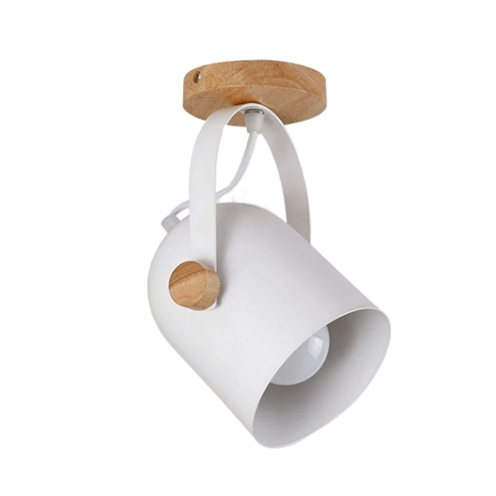 Luminaire lumineux en bois d'angle ajustable au design industrie simple