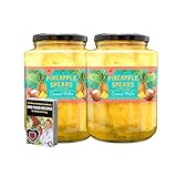 2 Pack Pineapple Spears in Coconut Water – 42 oz Jar, Ready-to-Eat Fruit Spears Packed in Light Coconut Water, Fresh Tropical Flavor, Perfect for Snacking & Recipes