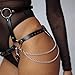 VKFOFEG Damen Leder Body Harness - Sexy Frauen Party Geschirr - Punk Erotische Dessous