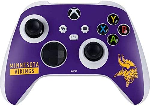 Skinit Decal Gaming Skin Compatible with Xbox Series S Controller - Officially Licensed NFL Minnesota Vikings Purple Performance Series Design