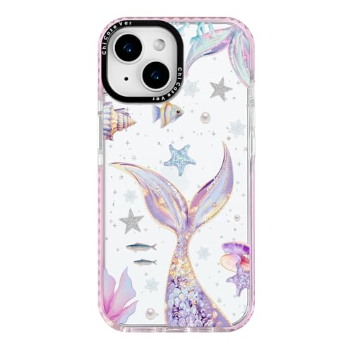 ChiCaseVer for iPhone 13 / iPhone 14 Case Clear Magical Mermaid Pattern - image 1