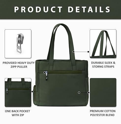 Image of Lusive's Double Pocket Handbag for Women: Stylish, Ideal Companion for Work, Travel, Polyester Material, Spacious 10-liter Capacity, 6 Pockets.