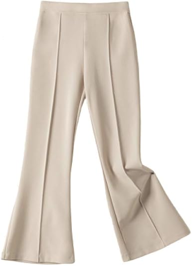 Pantalones Acampanados de Nueve Puntos elásticos de Cintura Alta para Mujer  Pantalones de Trabajo Formales para Fiesta de Primavera y Verano:  Amazon.es: Ropa