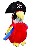 Material: poliéster Katerina Prestigre - Peluche de loro pirata 25/17/13 cm
