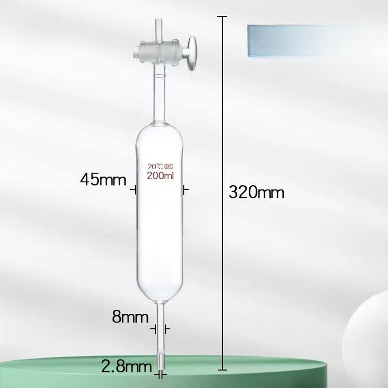 ballon de laboratoire, Laboratoire d'entonnoir de chute de burette de mousse de verre borosilicaté de 200 ml