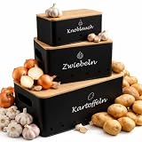 BigDean Kartoffel Aufbewahrungsbox 3er Set aus Metall mit...