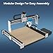 Axiscreat Cnc Router Machine 5050, Custom-Made 710W 6000-30000 RPM Trim Router Spindle, Linear Rails and Ball Screws on 3-axis, Engraving Milling Machine for Metal Wood Acrylic Leather etc.