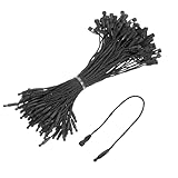 MECCANIXITY Cotton Hang Tag String Snap Lock Pins Loop Price Tag Fastener Plastic Tags Ties Black 4.7 Inch Pack of 100
