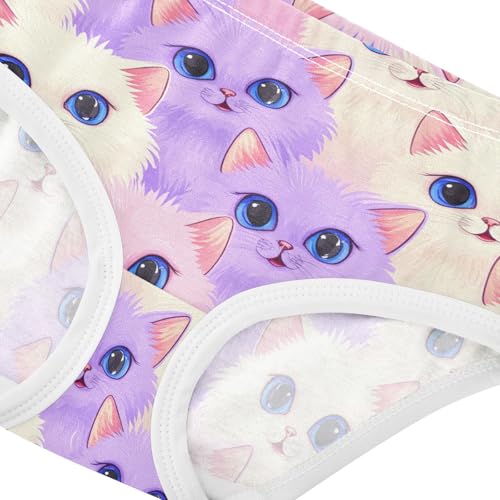 Girls' Underwear Cute Cat Purple Girls' Panties Size 8 23021894
