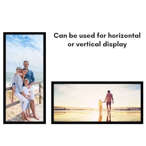 Americanflat 13x30 Picture Frame with Polished Plexiglass - Black Picture Frame - Wide Photo Frames Made of Engineered Wood for Vertical or Horizontal Wall Display - Epic Collection - Black