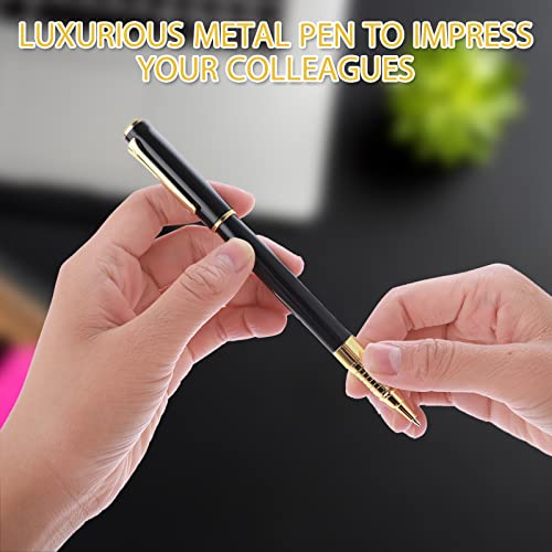 Giantree Luxury Ballpoint Pen, 0.5Mm Business Metal Ball Point Pen With 2 Refills Black Ink Pen Smooth Writing Rollerball Pen Fancy Ballpoint Pen Gift For Men Women Signature Executive(Black) #TOP1
