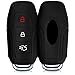 kwmobile Funda Compatible con Ford Llave de Coche MyKey de 3 Botones (Key Free) - Carcasa Protectora de Silicona para Llave de Coche - Case en Negro
