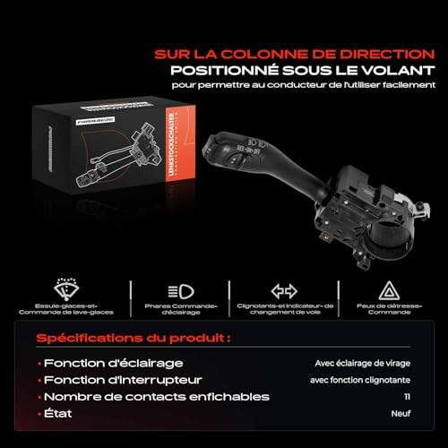 Interrupteur de colonne de direction 8L0953513J01C commodo pour Passat 3B3 - 4