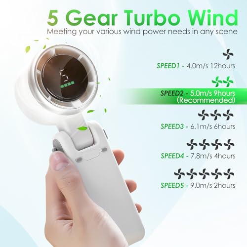 Ventilador de cuello recargable 3 en 1 para refrescarte con manos libres 5