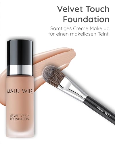 Malu Wilz Velvet Touch Foundation Sand Rose Cake 30ml I Skincare Creme Make up für makellosen Teint I Kaschiert Unebenheiten, Augenringe, Fältchen