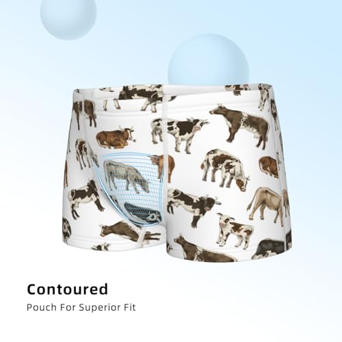 Boys' Cotton Boxer Brief Soft Underwear-Cow4