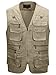 Mens Fishing Vest Outdoor Journalist Jacket,Utility Hunting Travels Sports Vest khaki US M/Label XL