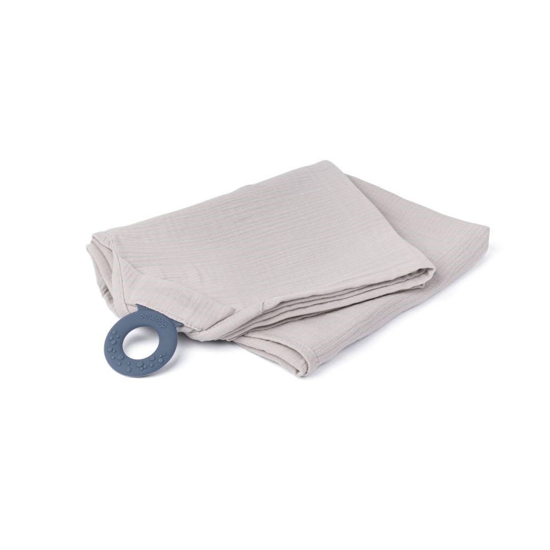 doomoo Cape d'allaitement Mom'n Play – Couverture d'allaitement avec Anneau de Dentition – pour allaiter en Toute intimité – 100% Coton Organique, Beige