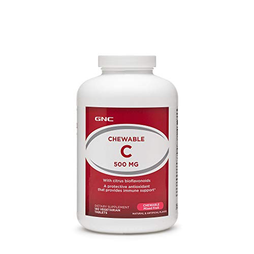GNC Chewable C 500mg, 180 Tablets, Provides Immune Support