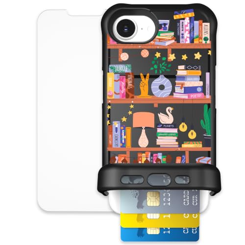 Scooch for iPhone 17e/16e Wallet Case Card Holder, Wingmate, Little Library