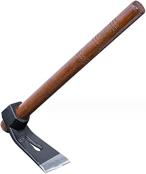Garden Hoe Tool Small Action Hoe, Loosening Soil and Weeding,Knockable and Removable Nails,Hand Long Handle Weed Garden Tool,Digging and Rooting 6.29in2.95in,1.80lb
