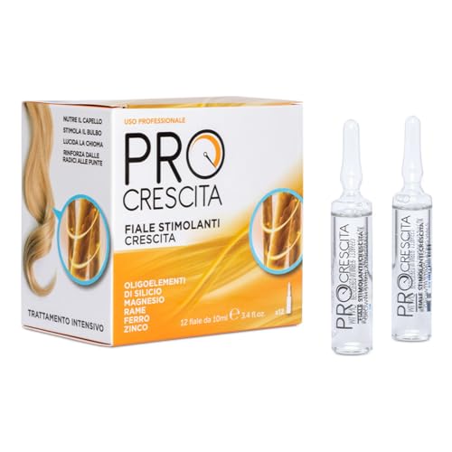 Pro Crescita Fiale Stimolante Crescita, Fiale per Capelli con Olio