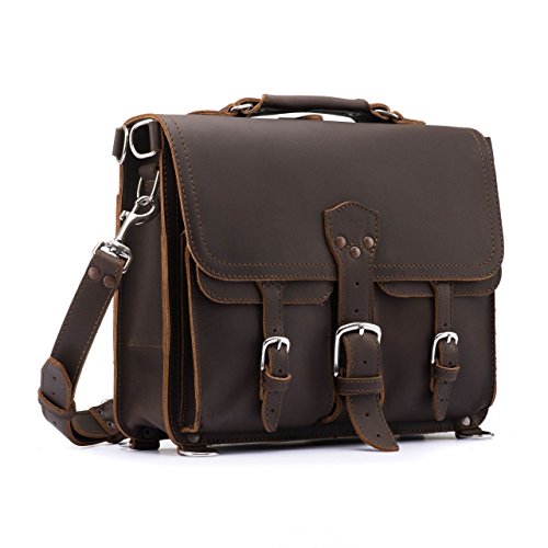 Saddleback Leather Co. Thin Front Pocket Leather Briefcase for Men Includes 100 Year Warranty