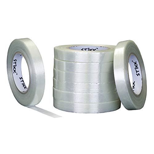 Ruban adhésif armé 3/4" haute résistance lot de 8 anti-déchirure