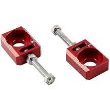 13mm 0.51" Axle Block,CNC Chain Tensioner Adjuster Repalcement for Surron Light Bee S X Segway X160 X260 Electric Dirt Bike Ebike-Red