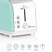 SQ Professional Dainty Legacy Toaster Kitchen 2 slice Bread Toaster with 6 Browning levels & defrost,cancel & reheat function with indicator lights 900W (Seafoam)