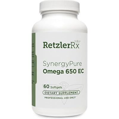 RetzlerRx Pure Omega 650 EC MaxSimil monoglyceride Fish Oil Softgels, 60 Count, Dietary Supplement