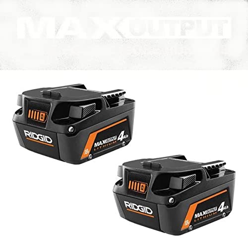 Genuine RIDGID 18V Lithium-Ion MAX Output 4.0 Ah Battery (2-Pack)