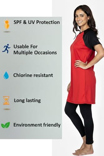 Image of ANJOR Swimming Tights & Long Half Sleeves Tshirt for Women