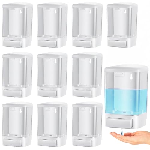 Image of Hushee 10 Pcs Wall Mounted Soap Dispenser,33.8 Oz 1000 Ml,White