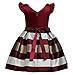 Dresses for 14 Year Old Girl Dresses for Children 13-14 Girls Fancy Dress Girls Dress Pageant Girls Retro Dress Girls Vintage Dresses (1780 Burgundy,14)