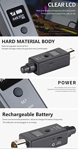 Zonykabu Microphone Wireless System Wireless Microphone Adapter Uhf Wireless Transmitter And Receiver, Compatible With Shure Dynamic Microphones, Mixers, Pa Systems And Digital And Guitar Instruments #TOP4